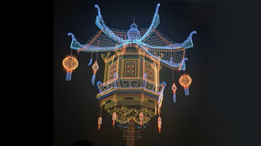 Китай установил мировой рекорд: в небо одновременно взлетели 22 580 дронов в световом шоу