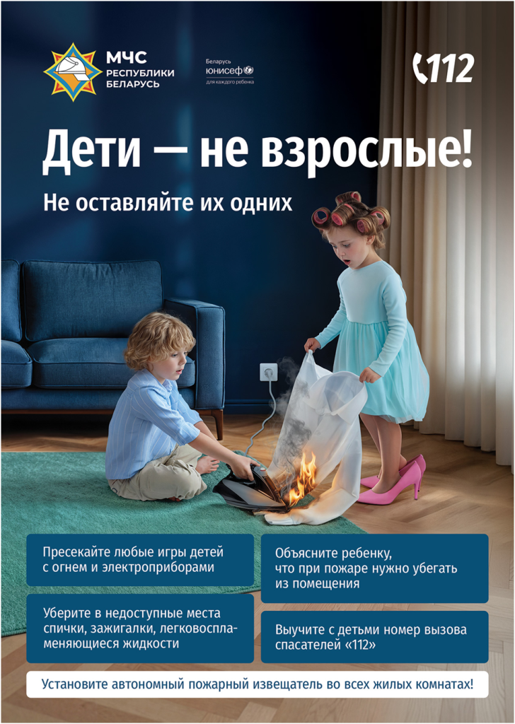 Не оставляйте детей без присмотра. МЧС запустило новую информационную кампанию